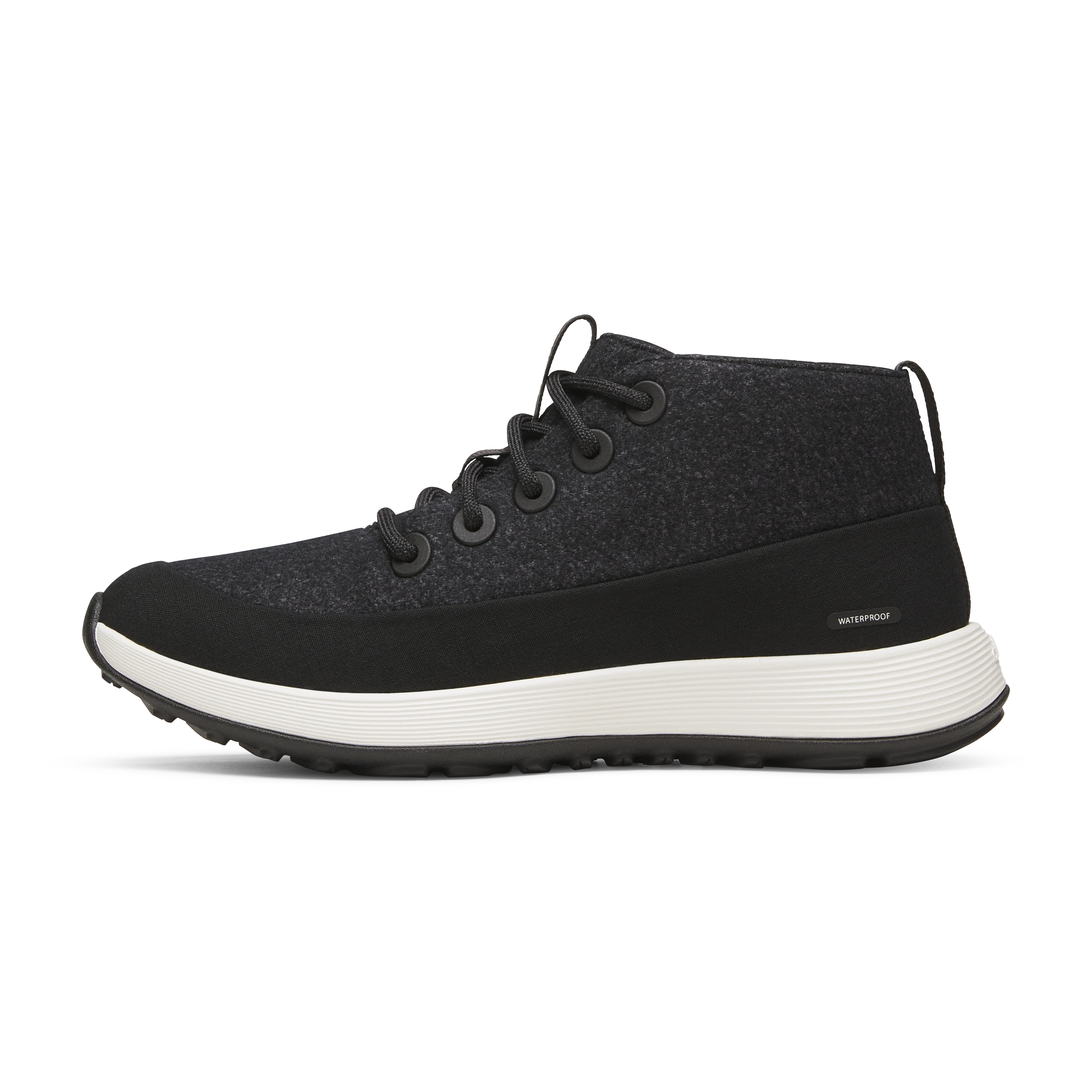Men's Wool Runner NZ Mid Waterproof - Natural Black (Natural White Sole)